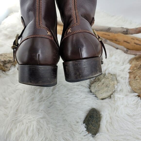 Gordon rush studded brown leather ankle boots. (K) main image 6
